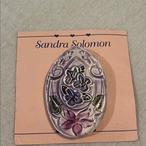 Purple Floral Brooch